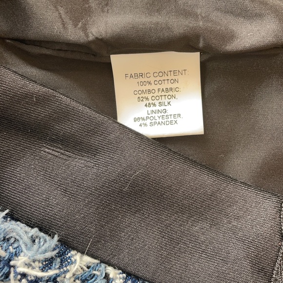 10 Crosby Derek Lam Denim Tweed Skirt w Black Trim - Picture 4 of 5